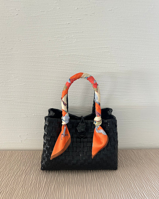 プラカゴバッグ XS 《スカーフセット》チャコールブラック