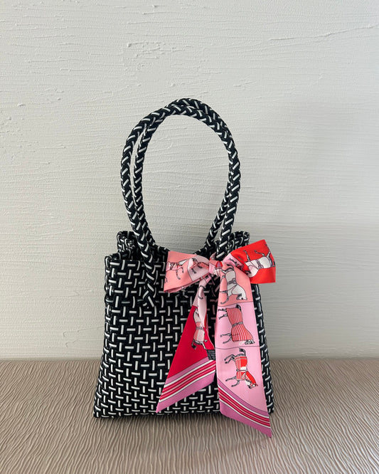 プラカゴバッグ S 《スカーフセット》ミッドナイトブラック