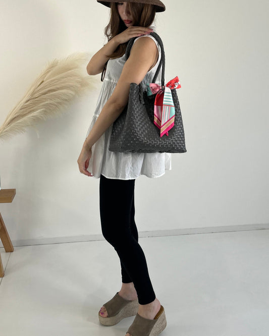 プラカゴバッグ M 《スカーフセット》ストームグレー