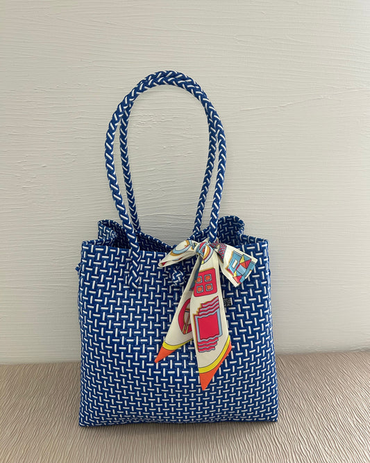 プラカゴバッグ L 《スカーフセット》オーシャンブルー