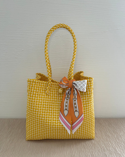 プラカゴバッグ L 《スカーフセット》マンゴーイエロー