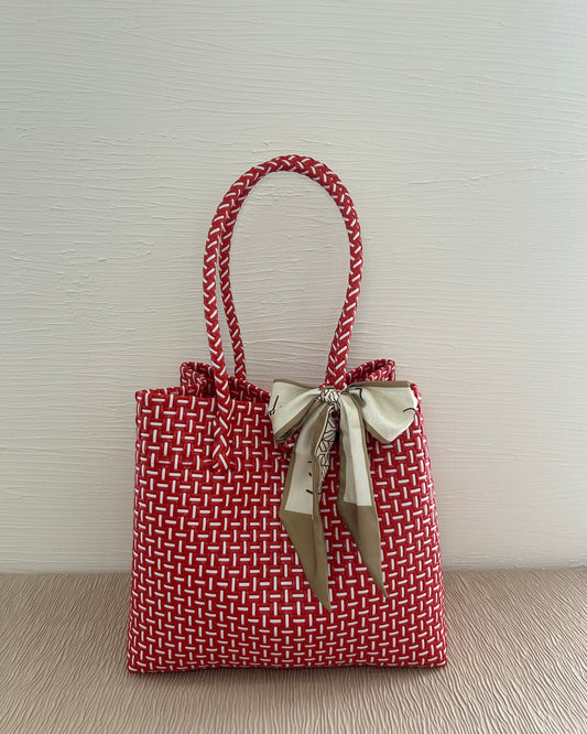 プラカゴバッグ L 《スカーフセット》アップルキャンディー