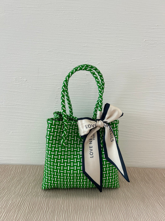 プラカゴバッグ S 《スカーフセット》リザードグリーン