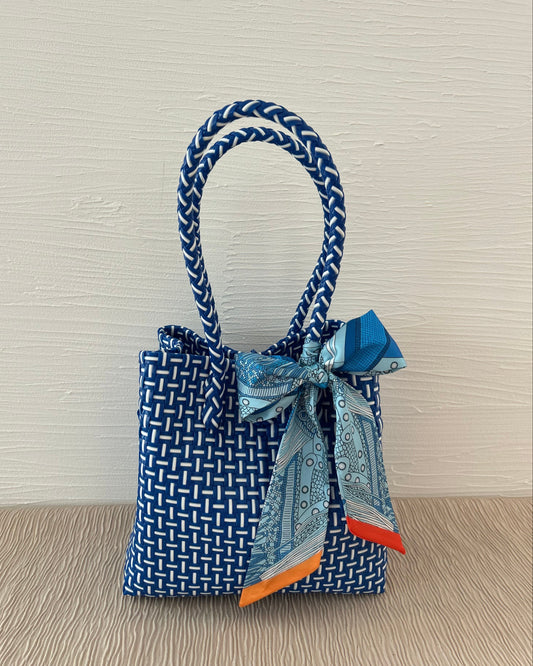 プラカゴバッグ S 《スカーフセット》オーシャンブルー