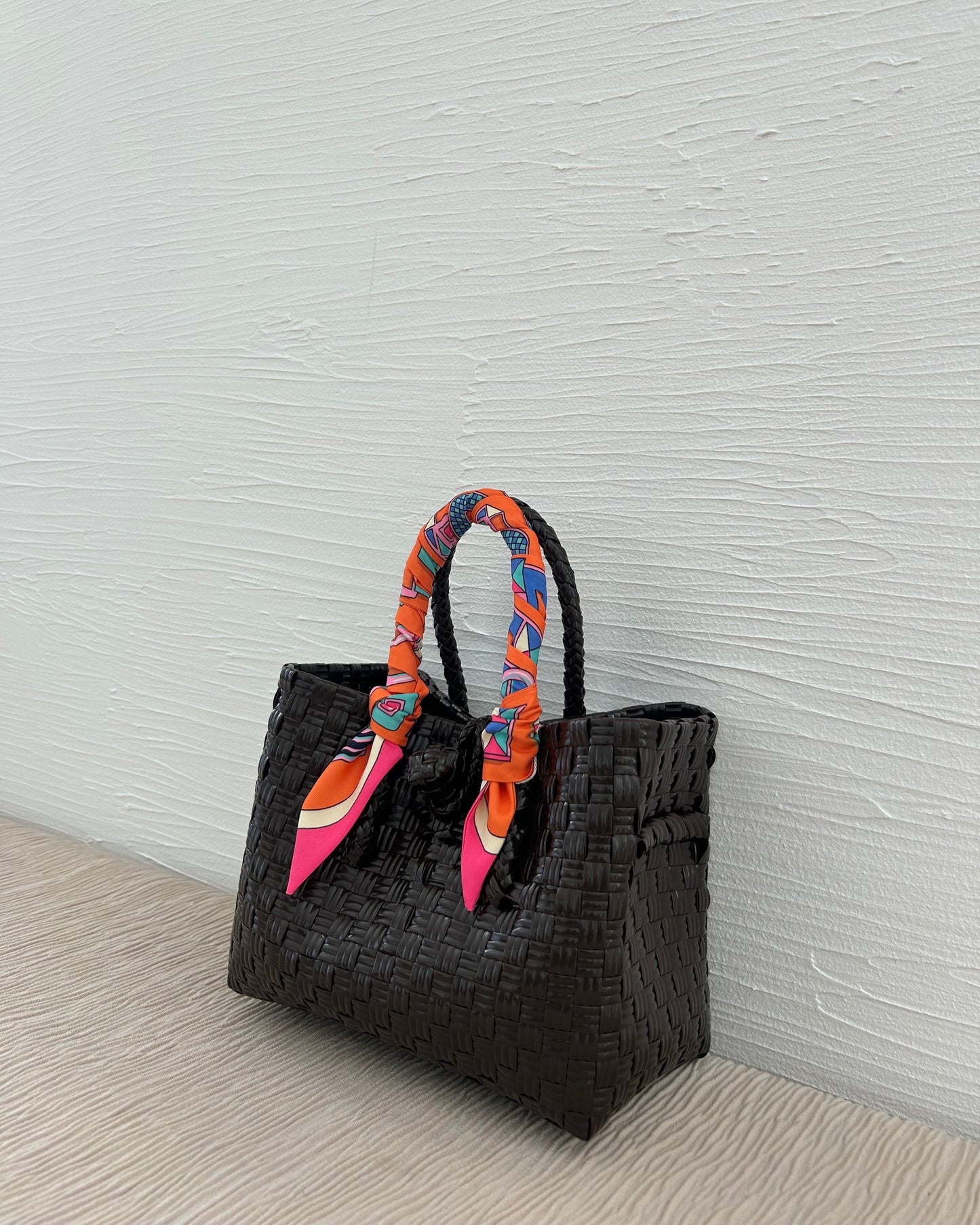 NEW プラカゴバッグ　XS　《スカーフセット》チョコレートブラウン