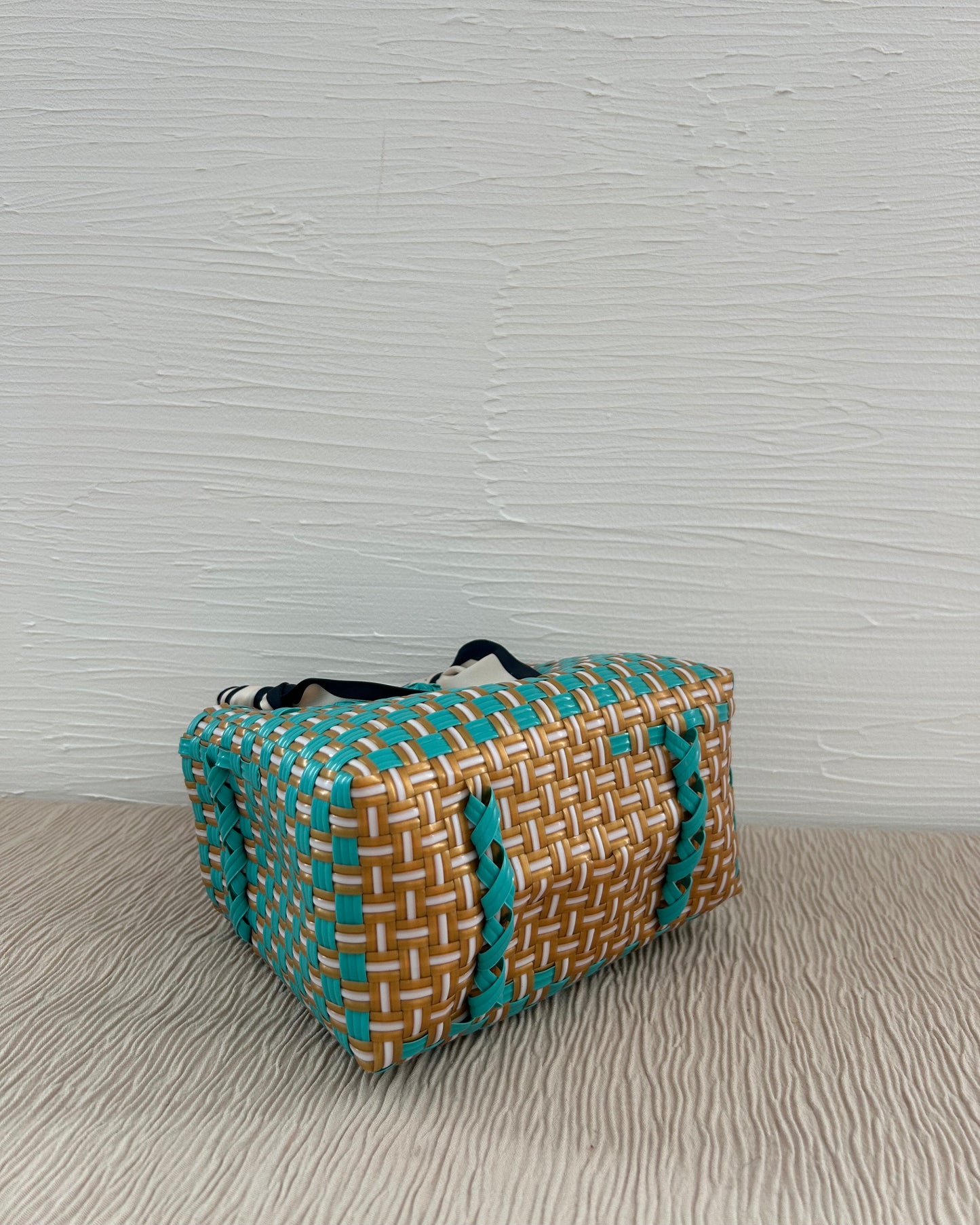 NEW プラカゴバッグ　XS　《スカーフセット》ゴールデンターコイズ