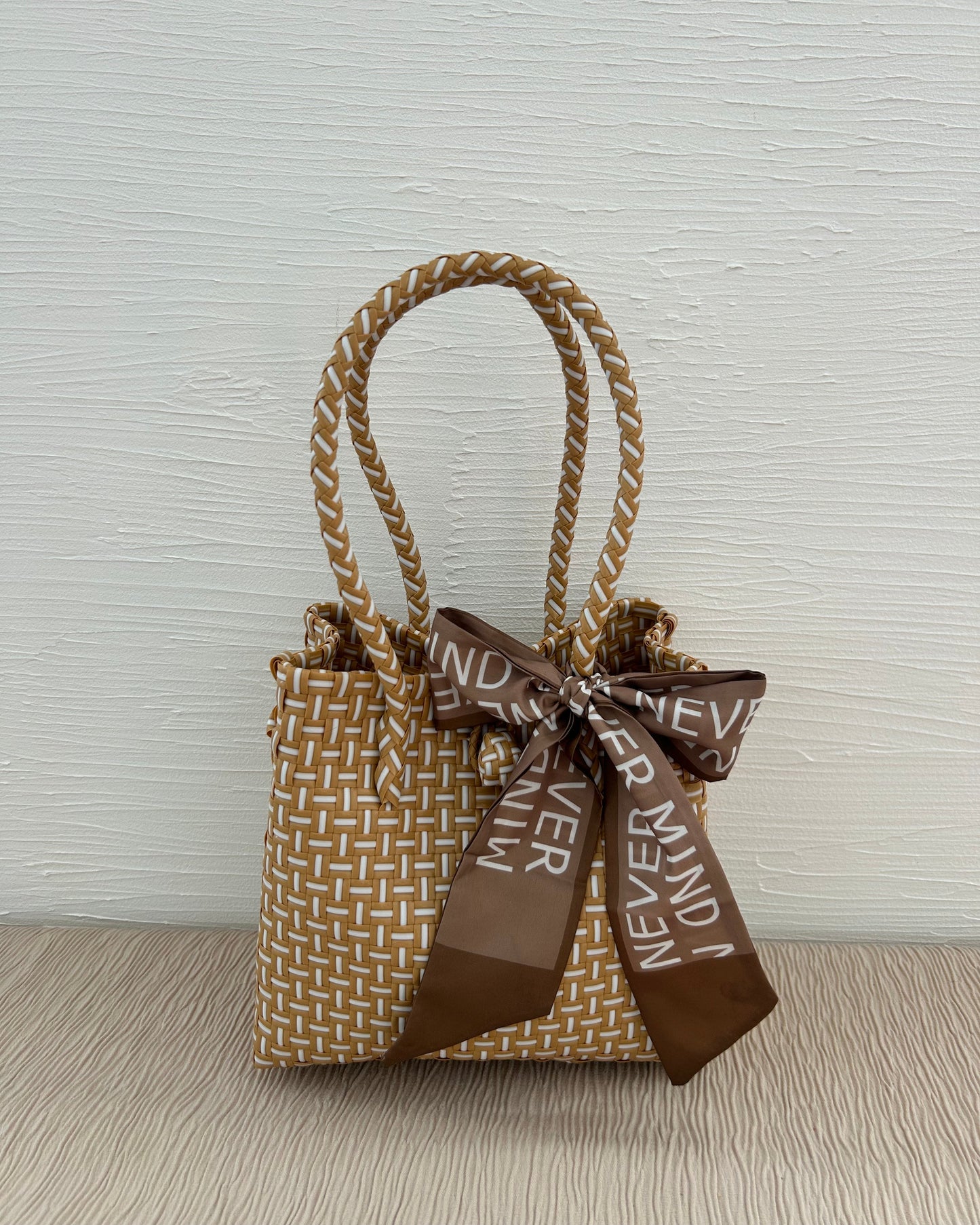 NEW プラカゴバッグ　S　《スカーフセット》ラテベージュ