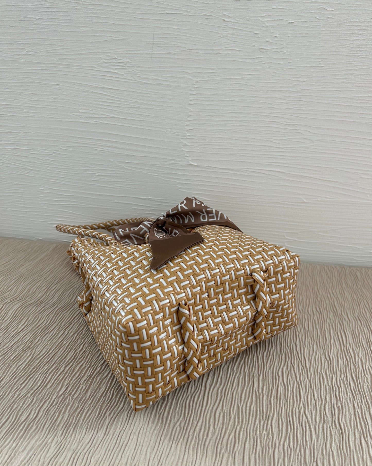 NEW プラカゴバッグ　S　《スカーフセット》ラテベージュ