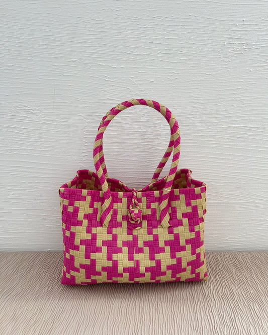 NEW プラカゴバッグ　M横長　チドリピンク