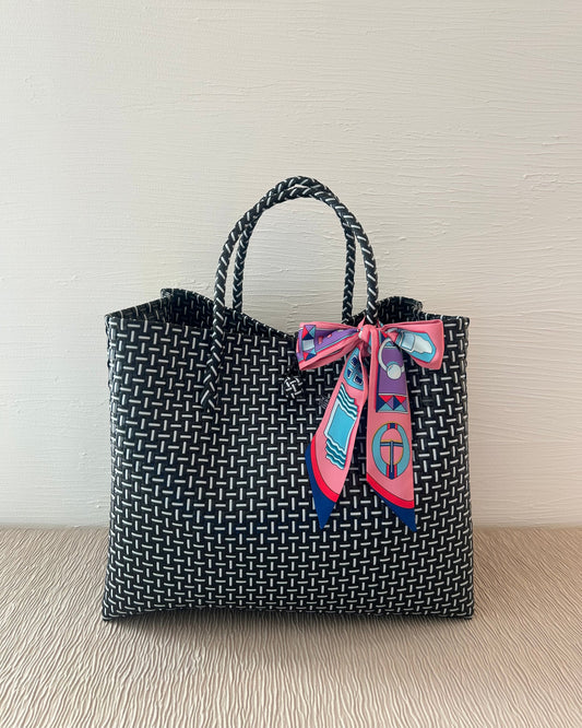 NEW プラカゴバッグ　XL　《スカーフセット》ミッドナイトブラック　ショートハンドル