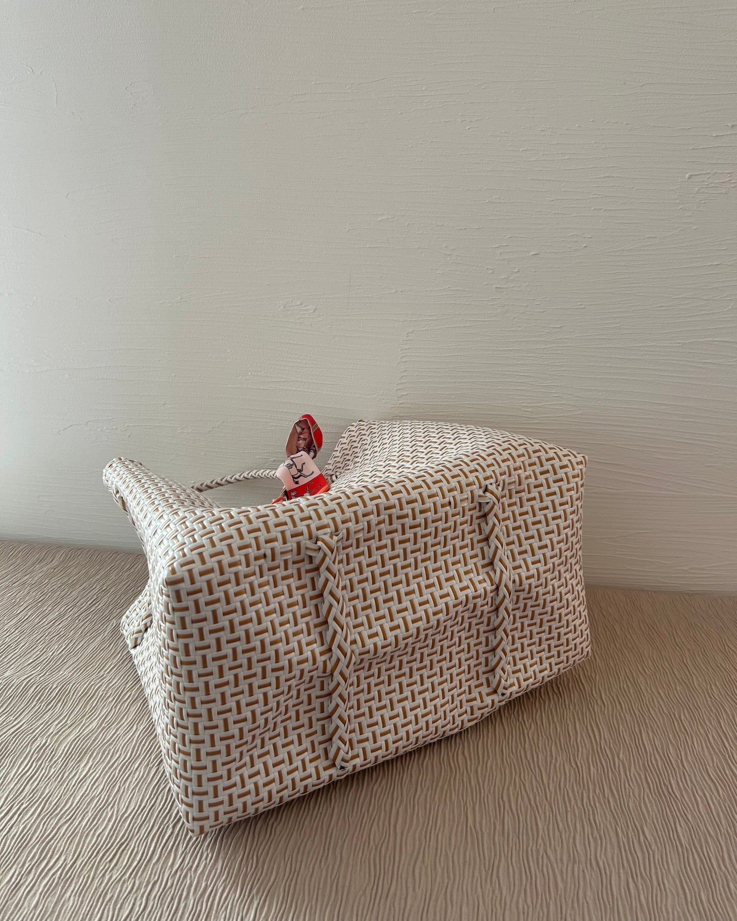 NEW プラカゴバッグ　XL　《スカーフセット》シャンパンゴールド　ショートハンドル